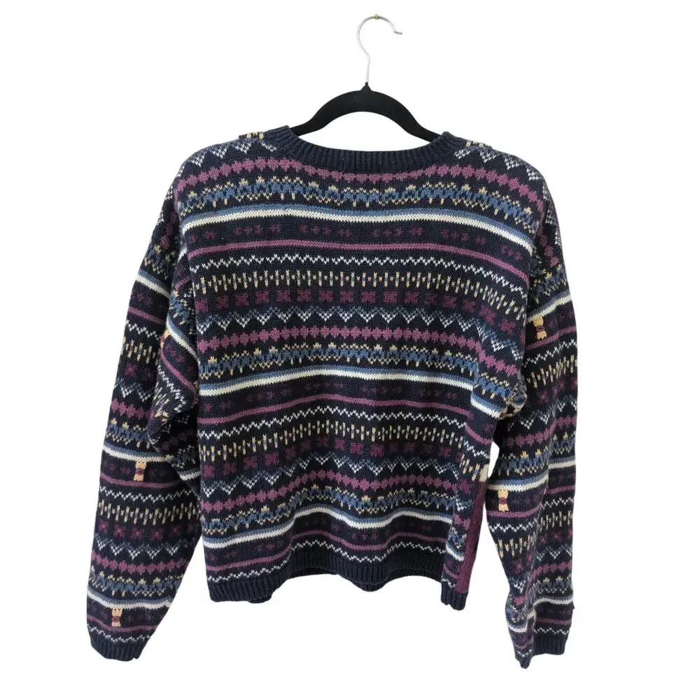 Vintage Christopher & Banks Hand Embroidered Cardigan Ramie Cotton M